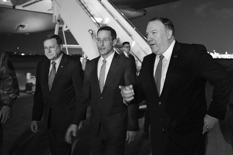 US Secretary of State Mike Pompeo during his visit to Iraq on May 7, 2019.