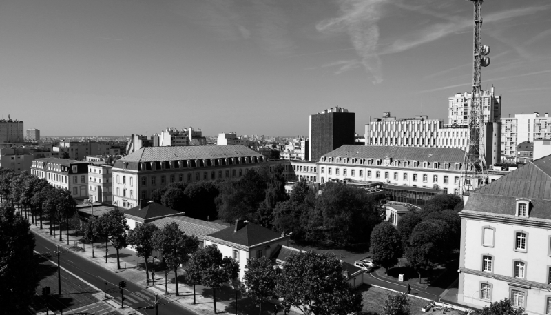 A general view of the headquarters of France's DGSE foreign intelligence service, in Paris.