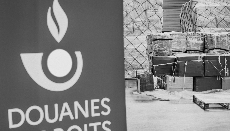 Customs warehouse at Roissy Charles-de-Gaulle airport.