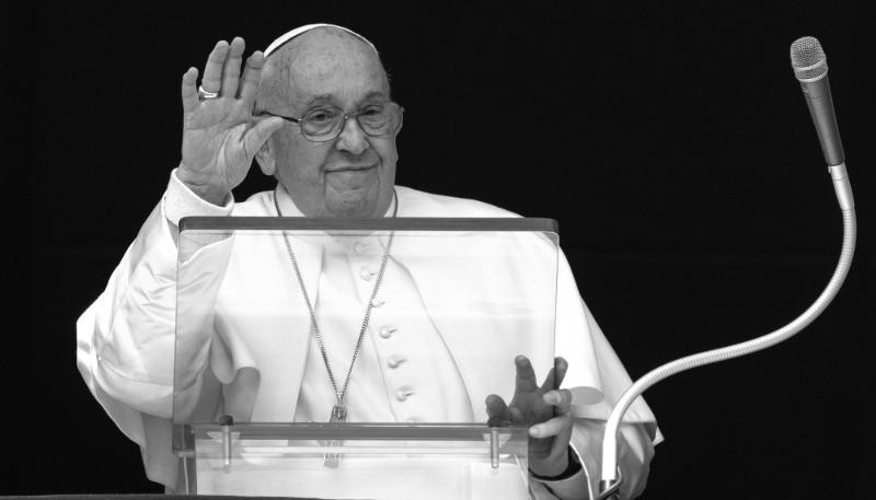 Pope Francis at the Vatican, 17 March 2024.