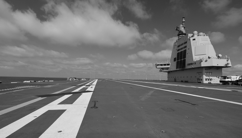 China's third aircraft carrier, the Fujian, during its maiden sea trials, on 8 May 2024.