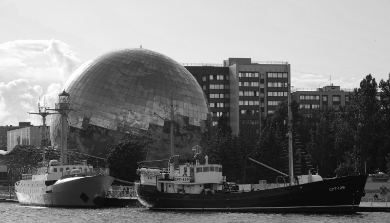 Ships in Russia's Baltic exclave of Kaliningrad.