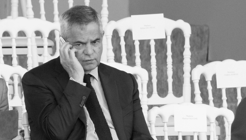 Patrick Calvar, the then director of France's DGSI internal intelligence service, during the 14 July parade on the Champs-Élysées in 2015.