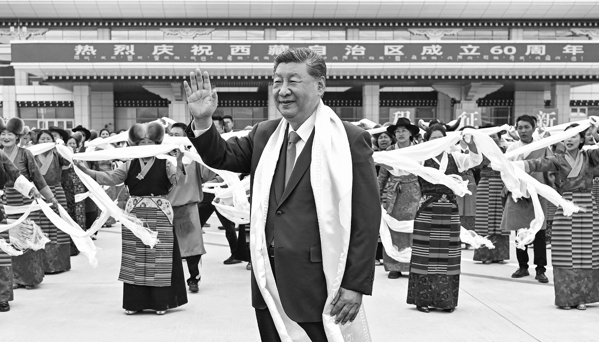 Chinese President Xi Jinping in Lhasa, southwest China's Xizang Autonomous Region, 20 August 2025.