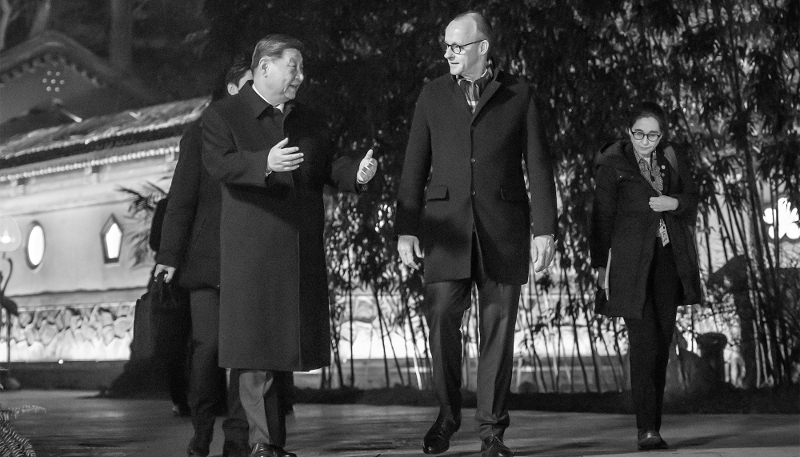 German Chancellor Friedrich Merz and Chinese President Xi Jinping during Merz's state visit to China, on 25 February 2026.