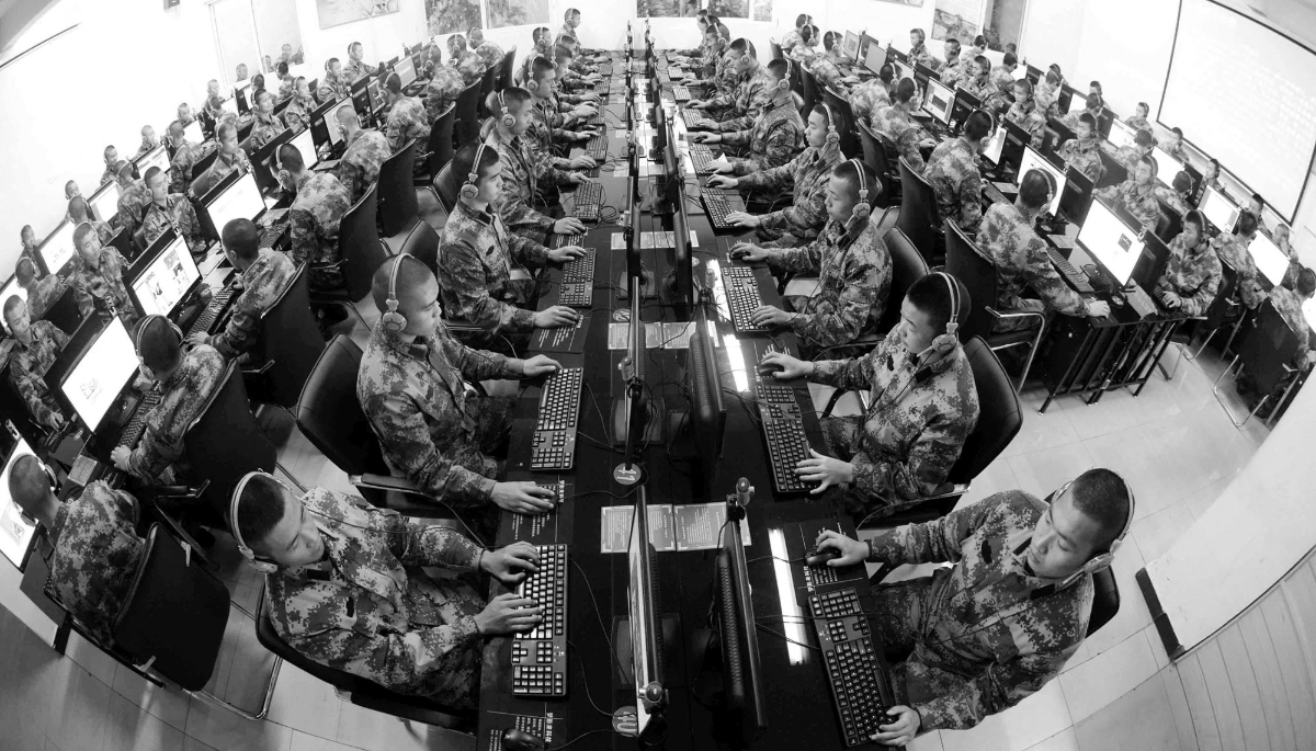 Chinese soldiers at a People's Liberation Army garrison in Chongqing, 14 November 2013.
