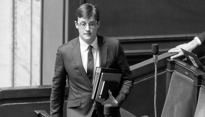 French MP Sacha Houlié at the National Assembly, 8 April 2025.