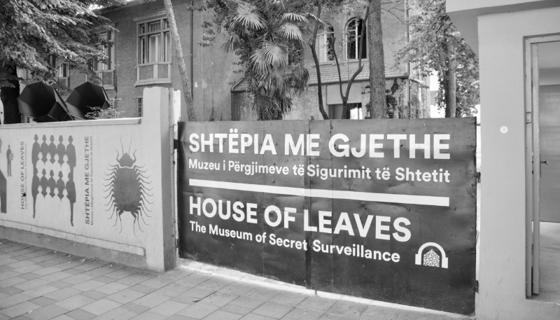 The House of Leaves in Tirana, Albania.