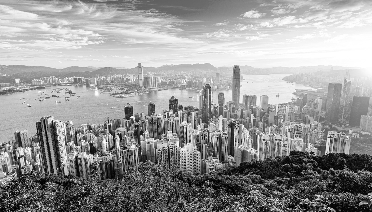The Hong Kong skyline.
