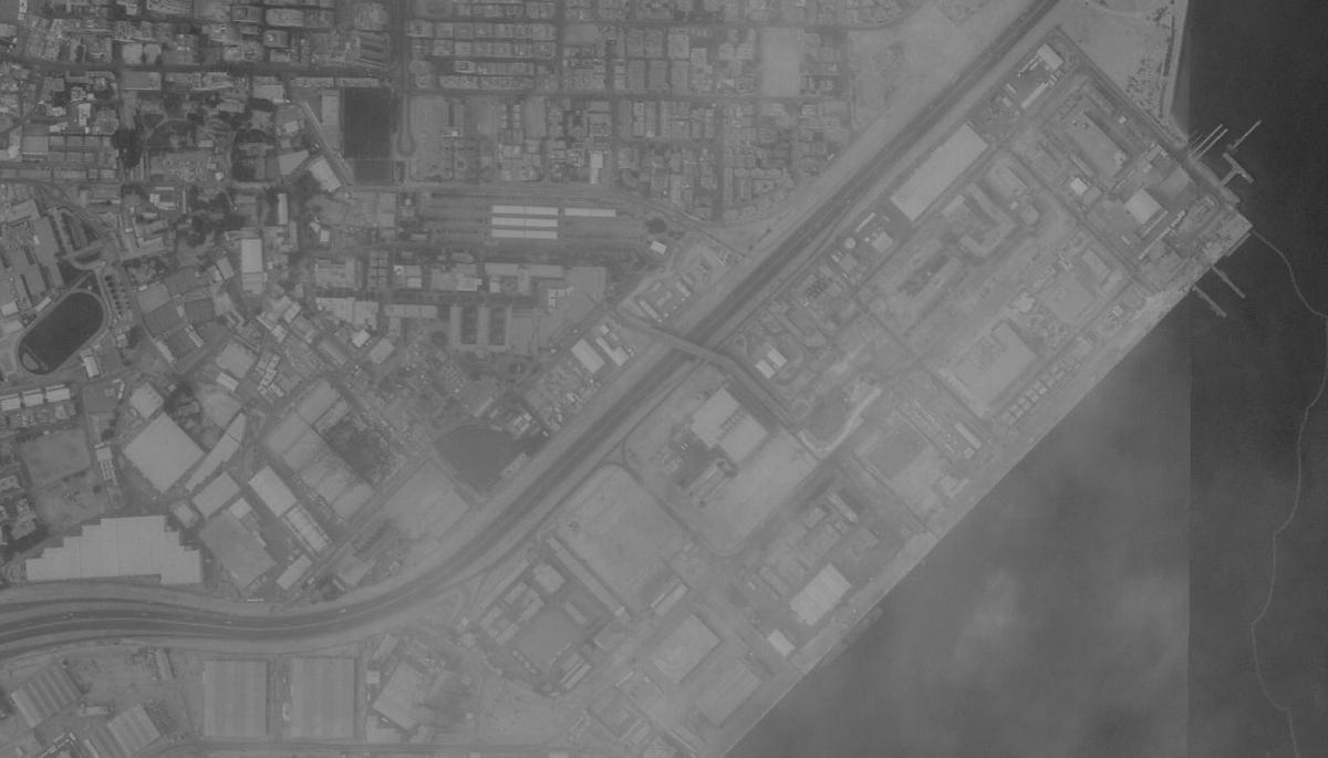 Satellite image showing the damage caused to the US 5th Fleet naval base following Iranian strikes in Manama, Bahrain, on 1 March 2026. 
