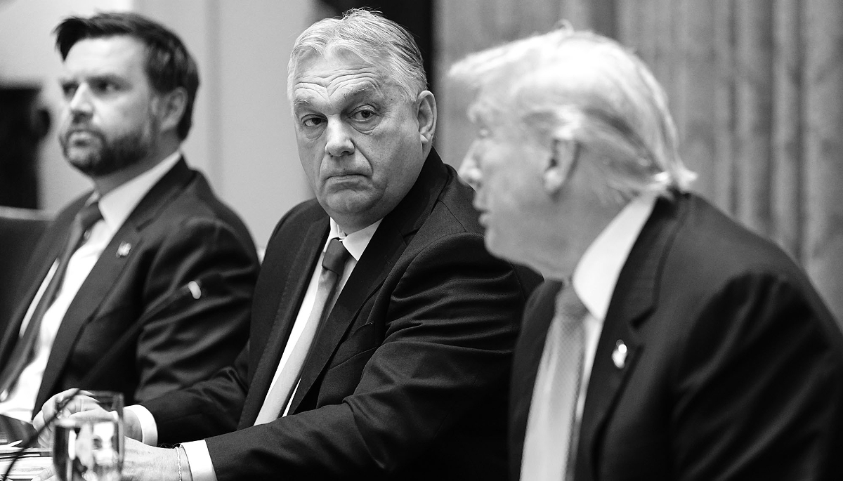 US President Donald Trump with the then Hungarian Prime Minister Viktor Orbán in Washington, on 7 November 2025. 