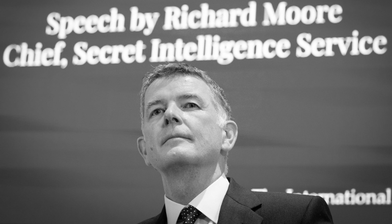 The former head of the UK's Secret Intelligence Service (SIS or MI6) Richard Moore.
