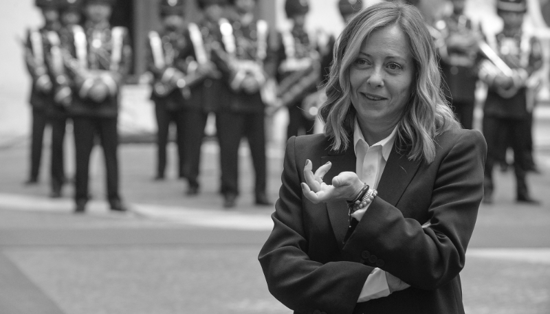 Giorgia Meloni at the Palazzo Chigi in Rome on 24 June 2024.