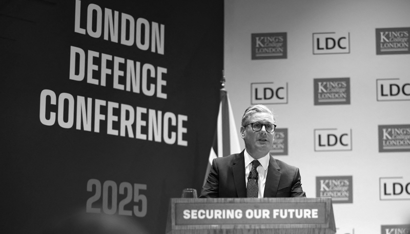 British Prime Minister Keir Starmer at the London Defence Conference, 8 May 2025.