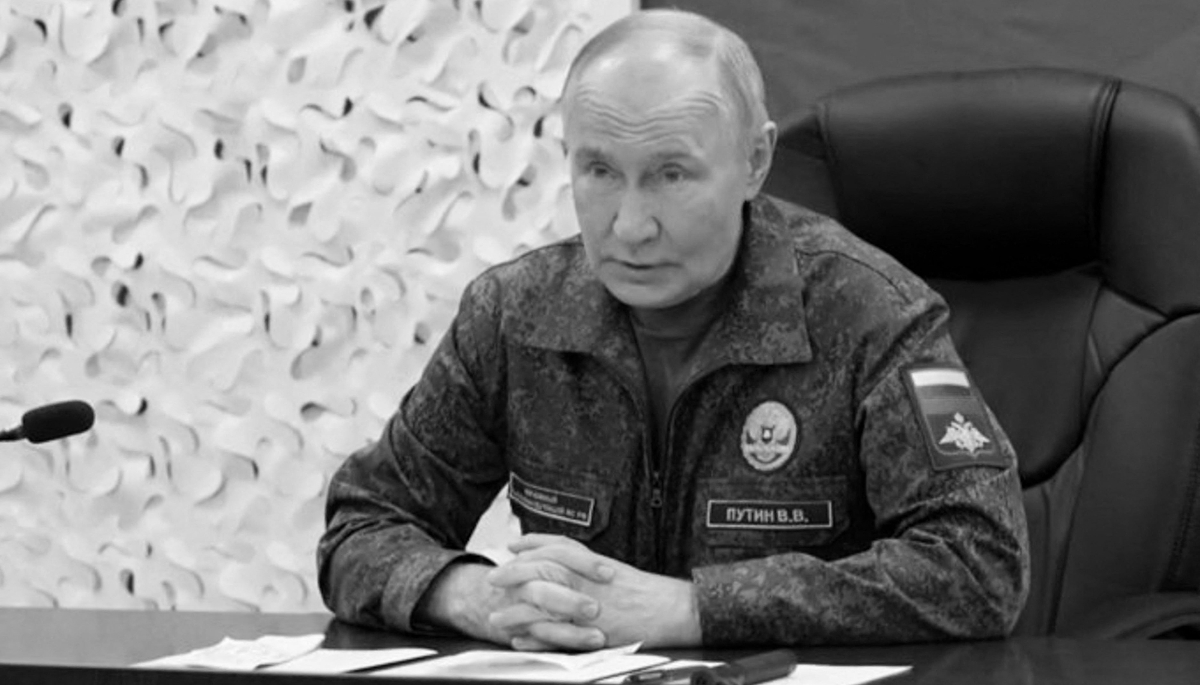 Russian President Vladimir Putin at a meeting at a Russian Army Group West command post, on 20 November 2025.