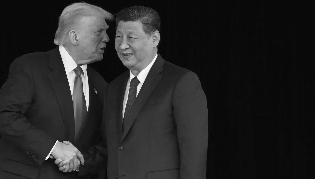 US President Donald Trump and his Chinese counterpart Xi Jinping in Busan, South Korea, on 30 October 2025. 