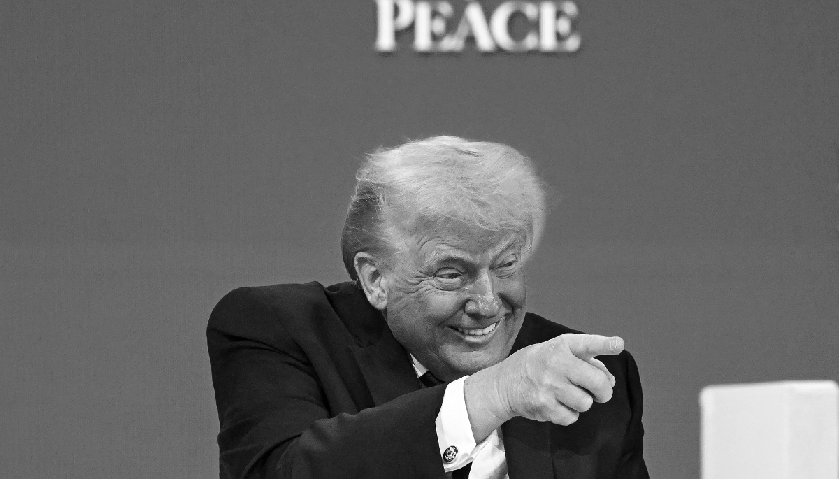 US President Donald Trump at the Board of Peace launch in Davos, on 22 January 2026.