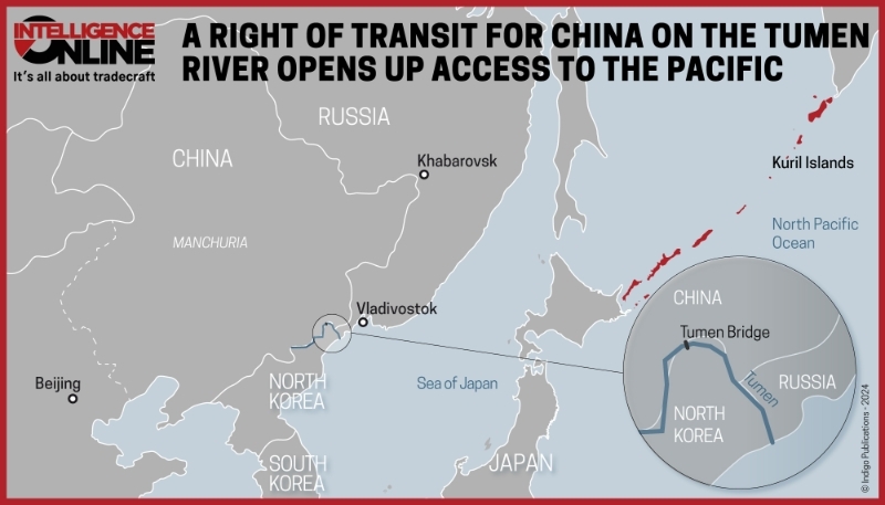 The Kuril Islands and the Tumen River in the Indo-Pacific (illustration).