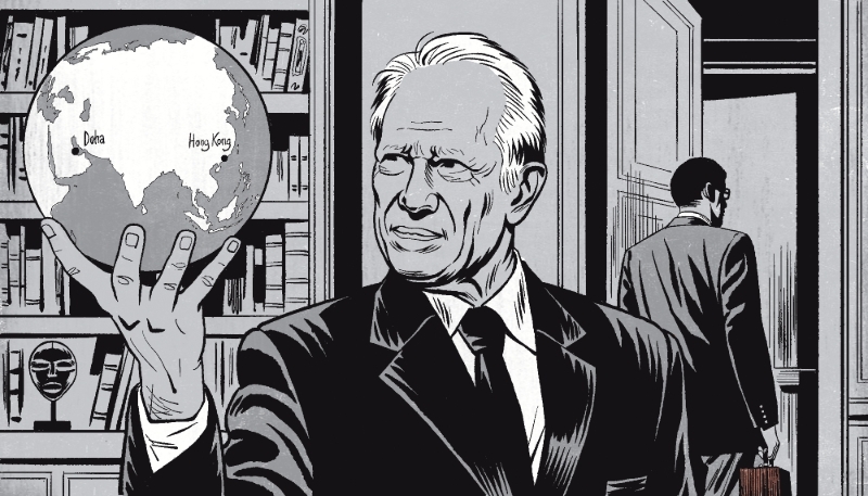 Former French prime minister Dominique de Villepin (2/3).