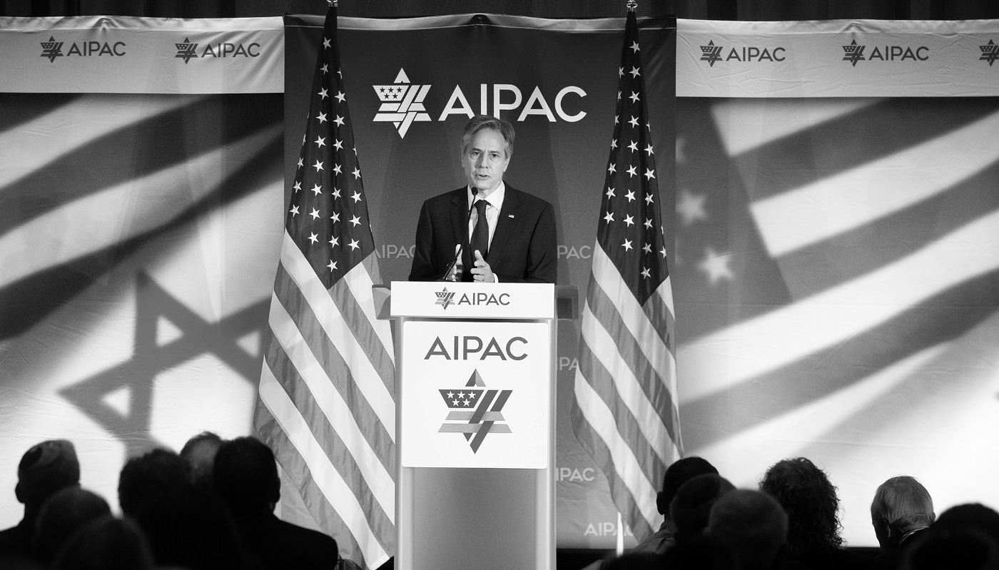 US Secretary of State Antony Blinken addresses the 2023 American Israel Public Affairs Committee (AIPAC) Policy Summit in Washington on 5 June 2023.
