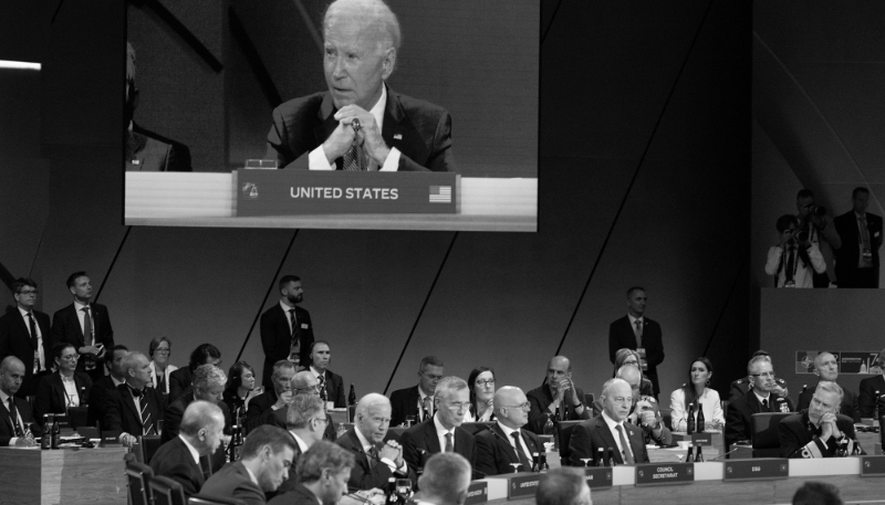 US President Joe Biden at the NATO summit on 10 July 2024.