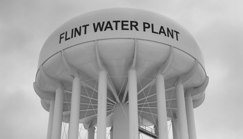 The water treatment plant in Flint, Michigan, US, in January 2016. 