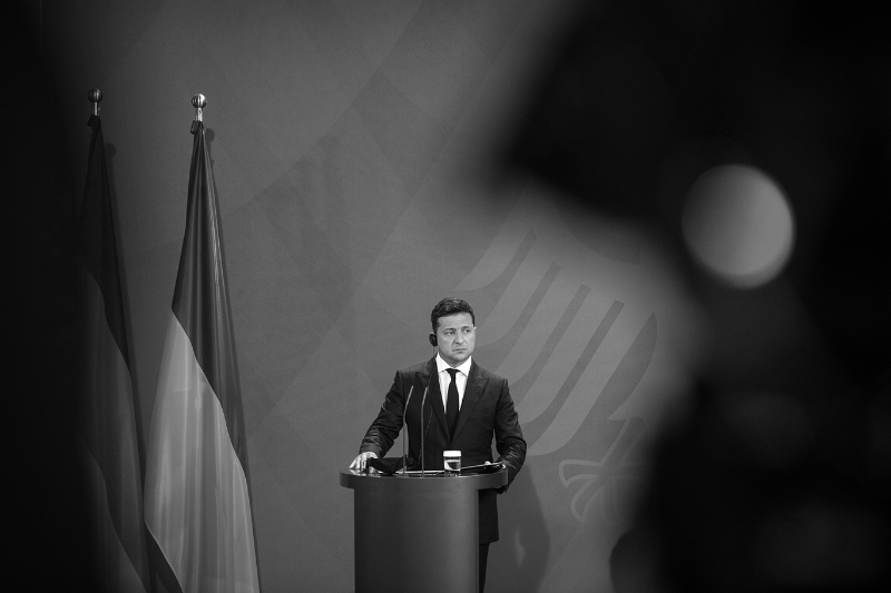 Ukrainian president Volodymyr Zelensky.