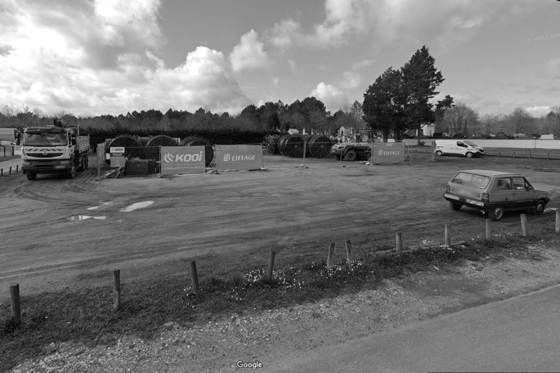 A patch of bare land in the town of Le Porge, near Bordeaux in southwestern France.