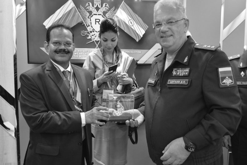 Indian Defence and Production Secretary Shri Raj Kumar with FSVTS Chief Dmitry Shugaev.